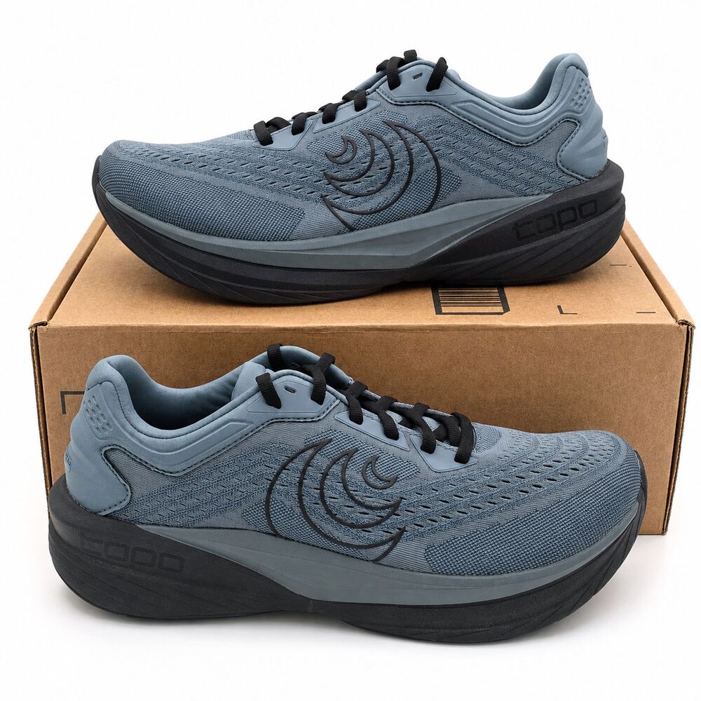 Topo Athletic Phantom 4 Men's Size 9 Stone Black Cushioned Road Running Shoes